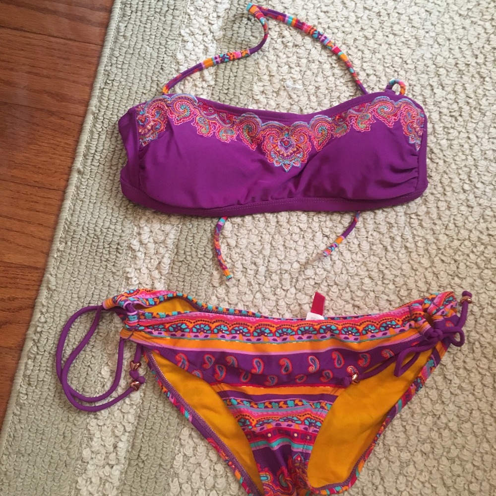 Purple and Yellow Bikini